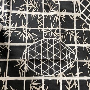 Vintage deadstock 70s bamboo print home decor fabric Kent Bragaline